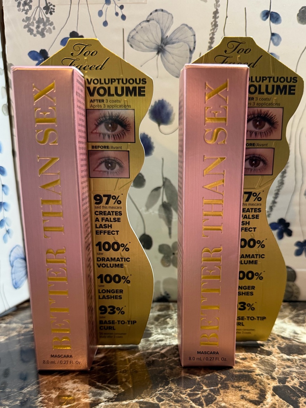 2 Pack of Too Faced Better Than Sex Mascara (FULL SIZE)